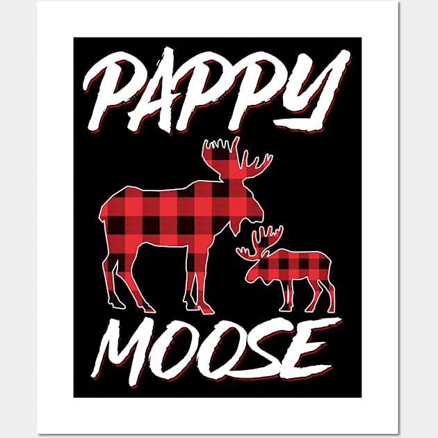 Red Plaid Pappy Moose Matching Family Pajama Christmas Gift Wall Art by intelus